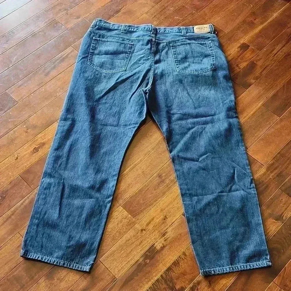 Men's CHAPS Denim Jeans‎ Straight Fit 48x32 Dark Wash